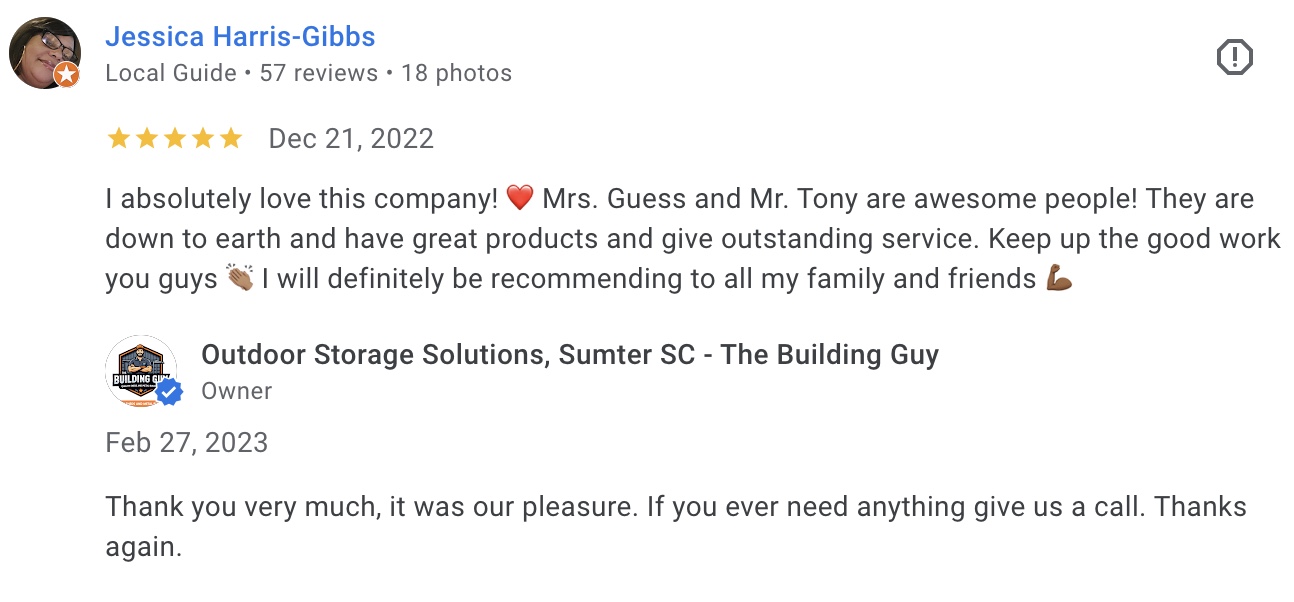 Tony Milam, Tony The Building Guy, The Building Guy, The Building Guy on South Guignard Dr, The building Guy in South Carolina, The Building Guy in Sumter, Sumter’s Building Guy, The Graceland Building Guy, The Legacy Building Guy, The Building Guy on South Guignard Dr with the sheds, The Building Guy Barns, The Building Guy Carports, The Building Guy Metal Buildings in Sumter, Legacy Sheds of Sumter, Legacy of Sumter, Tony Milam, Legacy Sheds, Legacy Barns, Legacy Garages, Legacy Cabins, Legacy Storage Buildings, 849 South Guignard Dr Sumter South Carolina 29150, 8034682944, Gail Guess, Legacy Portable Buildings, Best Sheds, Best Barns, Best Cabins, Best Garages, Best Storage Buildings, She-Shed, Man Cave, Best Tiny Houses, Storage Buildings in Sumter, Sumter Storage, Legacy, Guignard, Legacy of Sumter, Legacy on Guignard, Tony Milam, Gayle Guess, Carports, Steel Buildings, Built on site, Prebuilt Buildings, Free delivery storage buildings, Storage building delivery, shed delivery, Garden Shed, Portable shed, wooden building, wood shed, backyard building, outbuilding, Metal Buildings, Metal RV Covers, Metal Sheds, Wood Sheds, Steel Buildings, Eagle Buildings, TOL Buildings, Graceland Sheds, Legacy Sheds and Buildings,